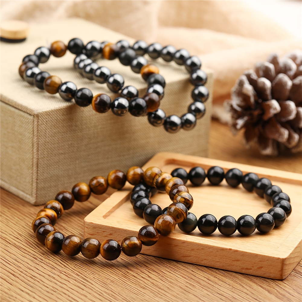 4pcs Classic Hematite Bracelet Set
